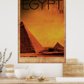 Vintage Pyramiden Ägypten Reiseplakat Poster (Küche)