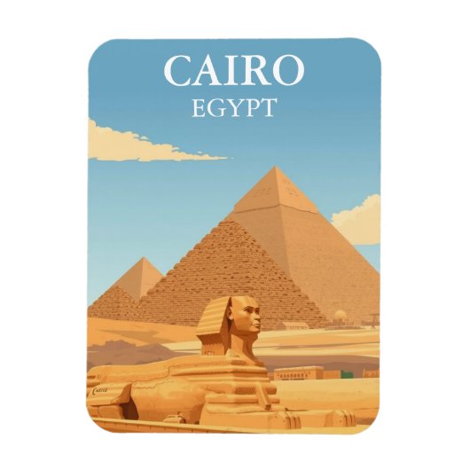 Vintage Pyramiden & Sphinx Kairo Ägypten Magnet (Vertikal)