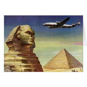 Vintage Pyramids, the Great Sphinx of Giza, Egypt