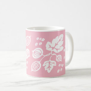 Vintage-Pyrex-Muster - Stachelbeere Weiß Kaffeetasse
