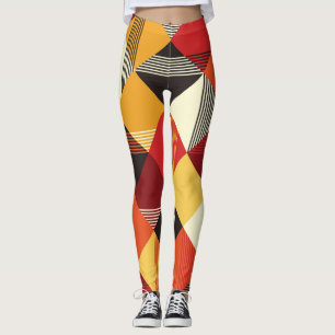 Vintage-Quadrate: Einfaches gestreiftes nahtloses Leggings