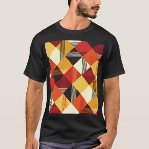 Vintage Quadrate: Einfaches gestreiftes nahtloses T-Shirt