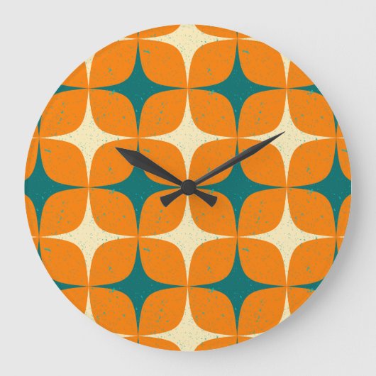 Vintage Quadrate Große Wanduhr (Vorderseite)