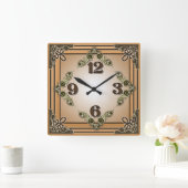 Vintage Quadratische Wanduhr (Zuhause)