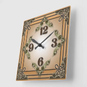 Vintage Quadratische Wanduhr (Winkel)