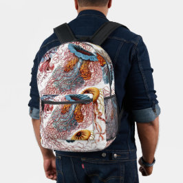 Vintage Qualle von Ernst Haeckel, Discomedusae Bedruckter Rucksack