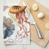 Vintage Qualle von Ernst Haeckel, Discomedusae Geschirrtuch (Viertel Falte)