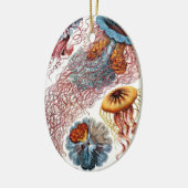 Vintage Qualle von Ernst Haeckel, Discomedusae Keramikornament (Links)