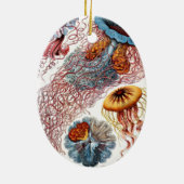 Vintage Qualle von Ernst Haeckel, Discomedusae Keramikornament (Hinten)