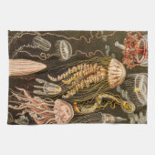 Vintage Quallen-Antiken-Qualle-Illustration Handtuch (Horizontal)