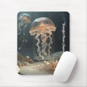 "Vintage Quallen-Elegance" Mousepad (Mit Mouse)