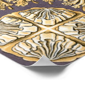 Vintage Quallenillustration Poster (Ecke)