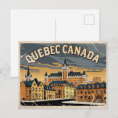 Vintage Quebec, Kanada Postkarte (Vorne/Hinten)