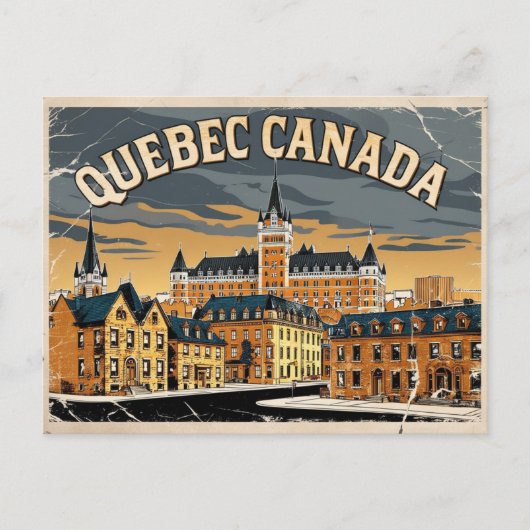 Vintage Quebec, Kanada Postkarte (Vorderseite)