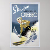 Vintage Quebec Ski Poster (Vorne)