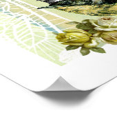 Vintage Queen Bird Collage Print Poster (Ecke)