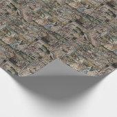 Vintage Queen Esther Tapestry Stickerei Lila Geschenkpapier (Ecke)