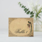 Vintage Quetzal Bird Elegante Tischnummer (Stehend Vorderseite)