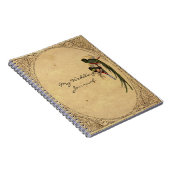 Vintage Quetzal-Vogel-elegante Notizblock (Rechte Seite)