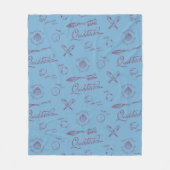 Vintage QUIDDITCH™ Sketch Pattern Fleecedecke (Vorderseite)