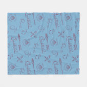 Vintage QUIDDITCH™-Skizzenmuster Fleecedecke (Vorderseite (Horizontal))