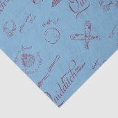 Vintage QUIDDITCH™ Skizzenmuster Seidenpapier (Ausschnitt)