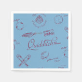 Vintage QUIDDITCH™ Skizzenmuster Serviette (Vorderseite)