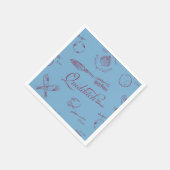 Vintage QUIDDITCH™ Skizzenmuster Serviette (Ecke)