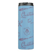 Vintage QUIDDITCH™ Skizzenmuster Thermosbecher (Rückseite)