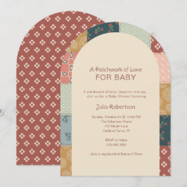 Vintage Quilt Baby Shower Einladung
