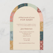 Vintage Quilt Baby Shower Einladung (Vorderseite)