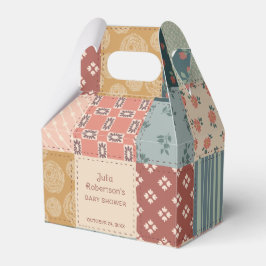 Vintage Quilt Baby Shower Favor Box Geschenkschachtel