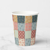 Vintage Quilt Baby Shower Paper Cup Pappbecher (Rechts)