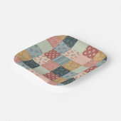 Vintage Quilt Baby Shower Paper Plate Pappteller (Gewinkelt)
