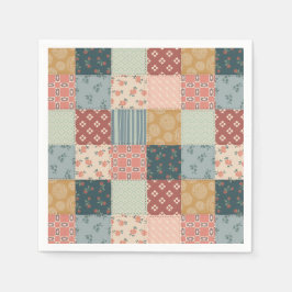 Vintage-Quilt-Baby-Shower-Papiernapkin Serviette