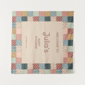 Vintage-Quilt-Baby-Shower-Tapete Wandteppich (Vorderseite (Horizontal))