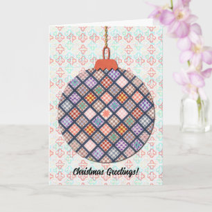 Vintage-Quilt-Design Weihnachtsschmuck Kunst Karte