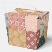 Vintage Quilt Favor Box Geschenkschachtel (Rückseite)
