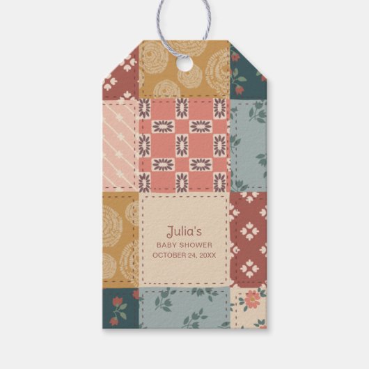 Vintage-Quilt-Geschenkanhänger Geschenkanhänger (Vorderseite)