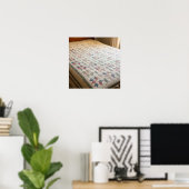 Vintage Quilt-Grafik Poster (Heimbüro)