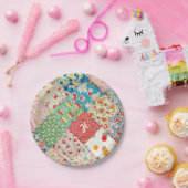 Vintage Quilt-Musterpapierplatte Pappteller (Party)