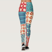 Vintage-Quilt: Patchwork-Hintergrundmuster. Leggings (Rückseite)