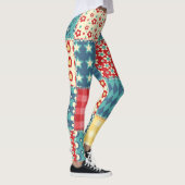 Vintage-Quilt: Patchwork-Hintergrundmuster. Leggings (Rechts)