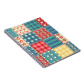Vintage-Quilt: Patchwork-Hintergrundmuster. Notizblock (Rechte Seite)