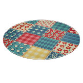 Vintage-Quilt: Patchwork-Hintergrundmuster. Schneidebrett (Ecke)