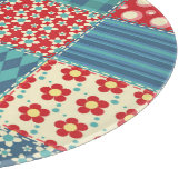 Vintage-Quilt: Patchwork-Hintergrundmuster. Schneidebrett (Ecke)
