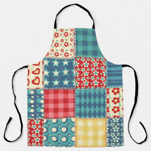Vintage-Quilt: Patchwork-Hintergrundmuster. Schürze