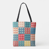 Vintage-Quilt: Patchwork-Hintergrundmuster. Tasche (Rückseite)