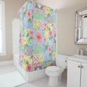 Vintage-Quilt-Rosenmuster Duschvorhang (Beispiel)