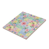 Vintage-Quilt-Rosenmuster Fliese (Seite)
